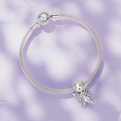 Jorrio Cute Sweet Girl Butterfly Genie Sterling Silver Charm