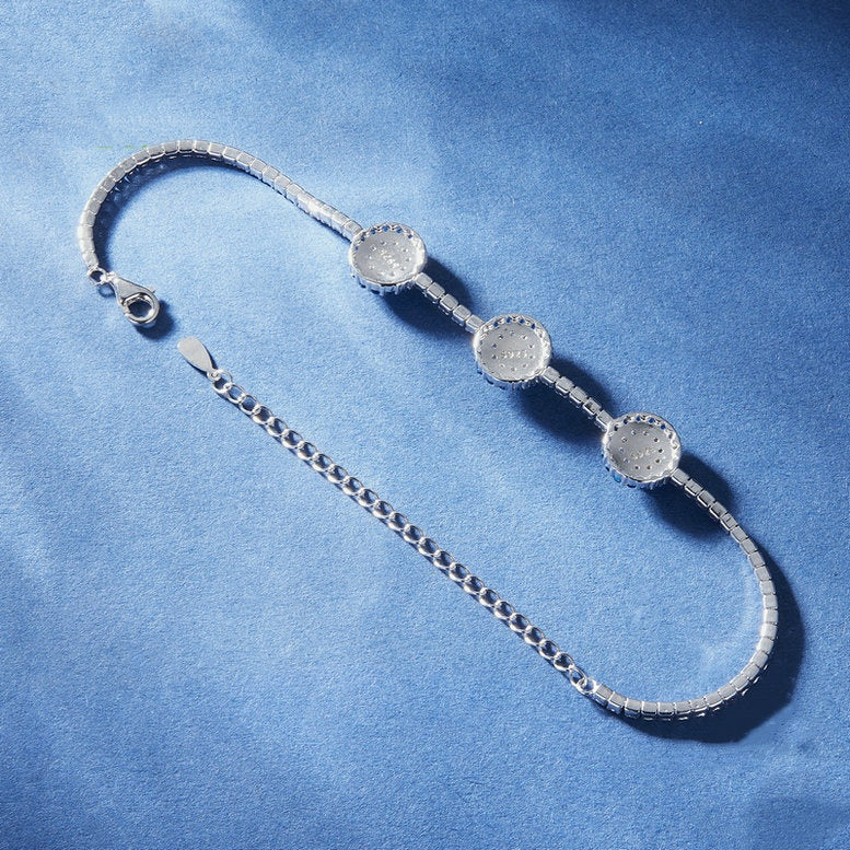 Jorrio Sapphire Devil's Eye Lucky Sterling Silver Bracelet
