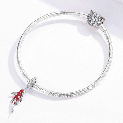 Jorrio New Year Red Lucky Koi Sterling Silver Charm