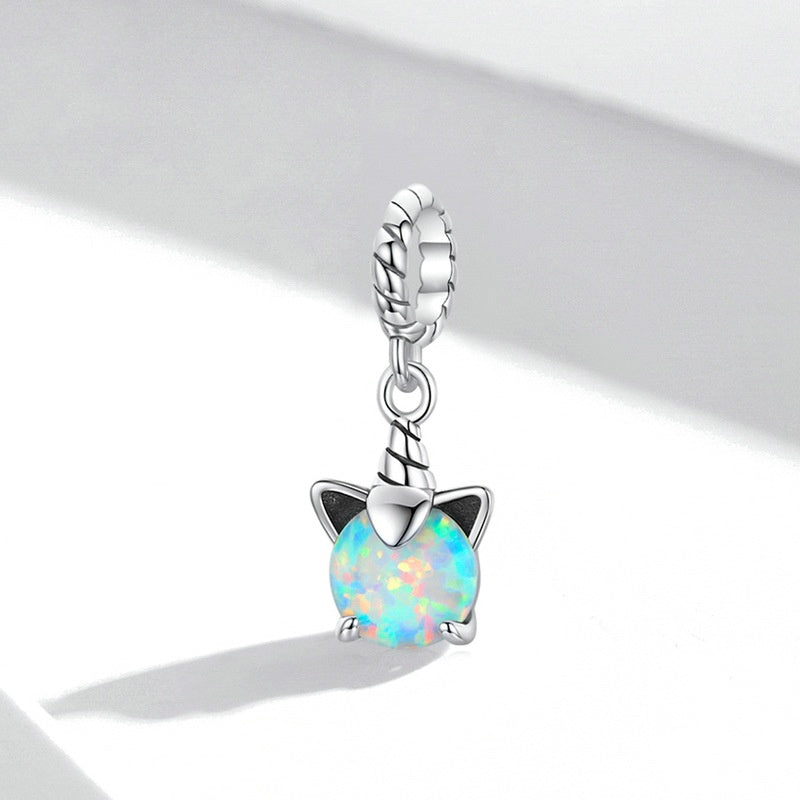 Jorrio Opal Aurora Unicorn Sterling Silver Charm