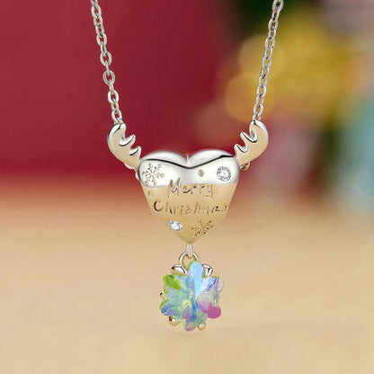 Jorrio Handmade Christmas Moose Snowflake Sterling Silver Charms