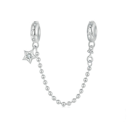 Jorrio Lucky Star Locator Chain Sterling Silver Charm Accessories