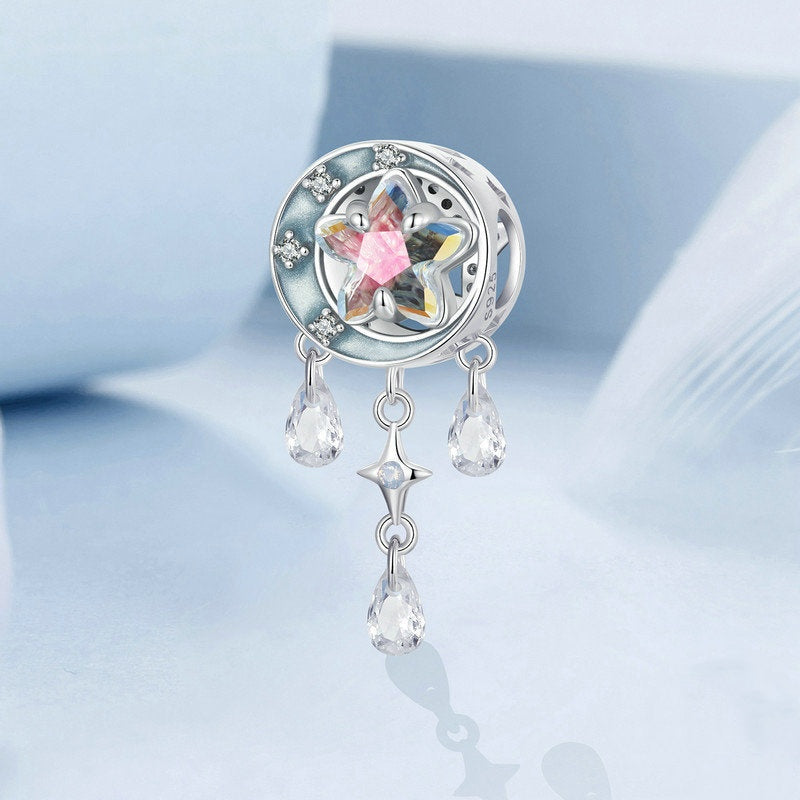 Jorrio Fantasy Star Moon Dream Net Sterling Silver Charm