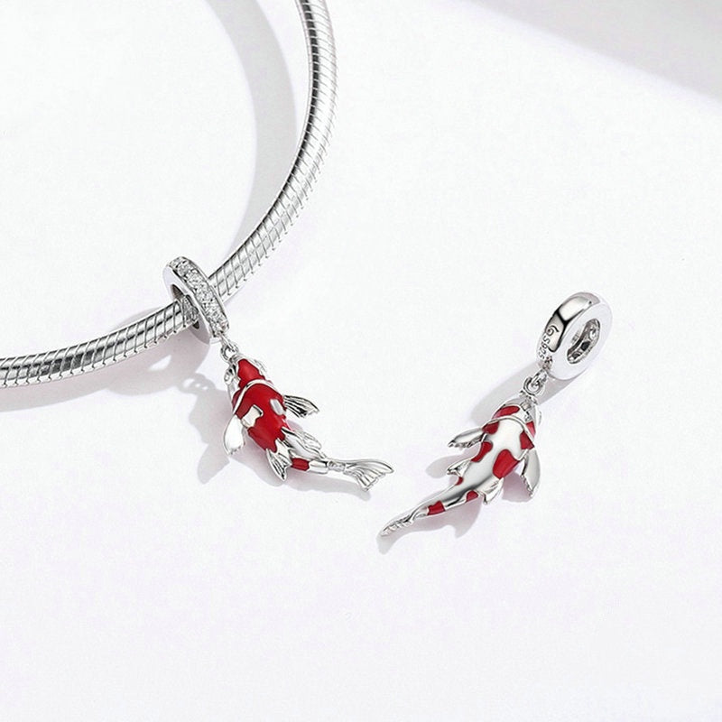 Jorrio New Year Red Lucky Koi Sterling Silver Charm