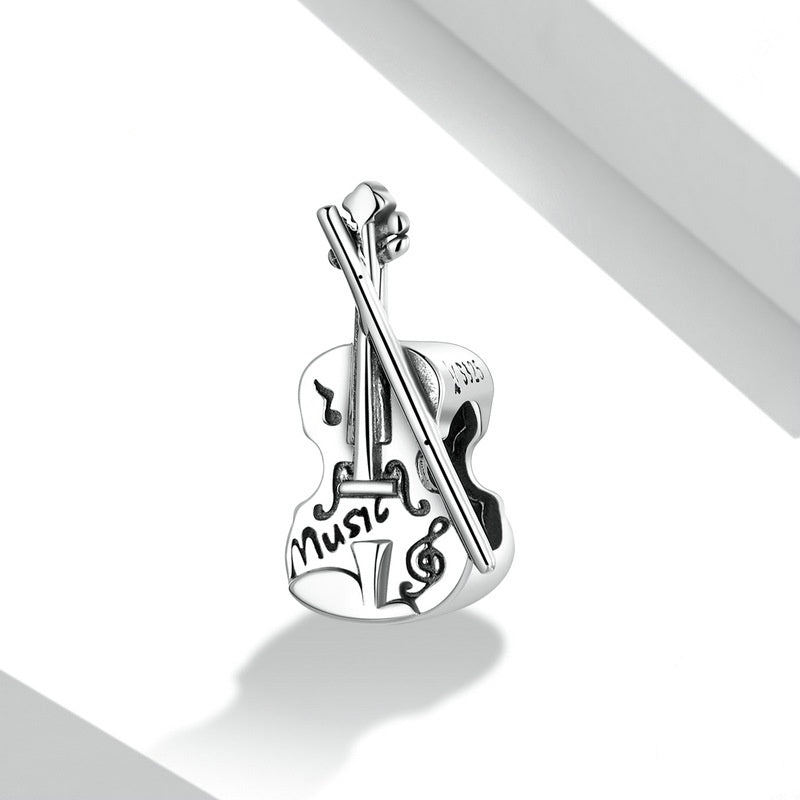 Jorrio Elegant Vintage Violin Sterling Silver Charm