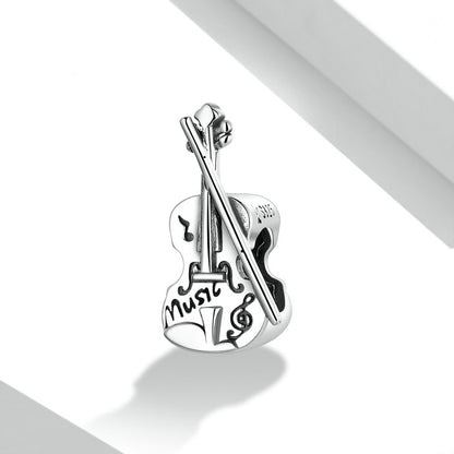 Jorrio Elegant Vintage Violin Sterling Silver Charm