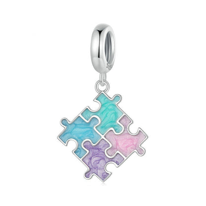 Jorrio Personalised Macaroon Puzzle Sterling Silver Charm