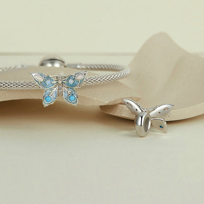 Jorrio Classical Blue Butterfly Sterling Silver Charm