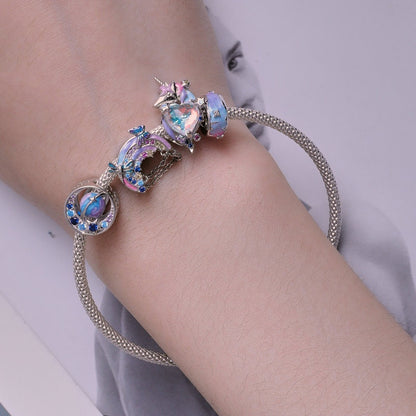 Jorrio Purple Dream Planet Sterling Silver Charm