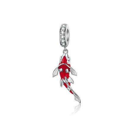 Jorrio New Year Red Lucky Koi Sterling Silver Charm