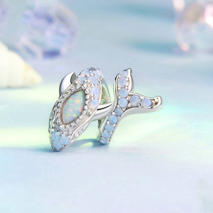 Jorrio Summer Opal Blue Whale Sterling Silver Charm