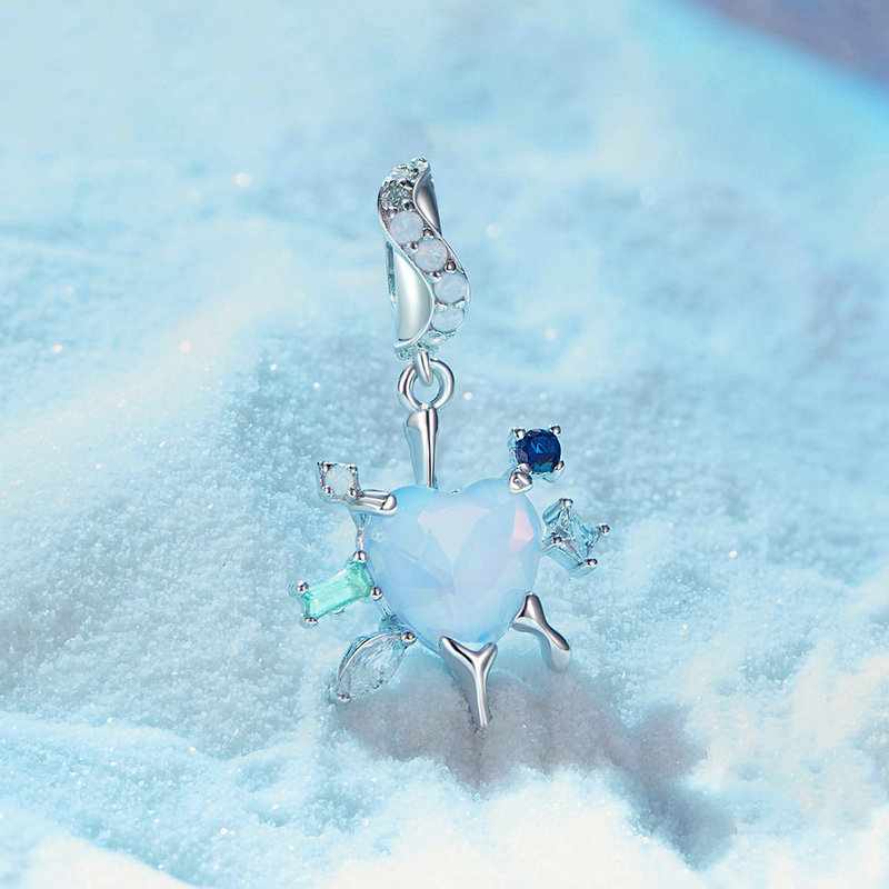 Jorrio handmade heart Christmas snowflake bear sterling silver charms