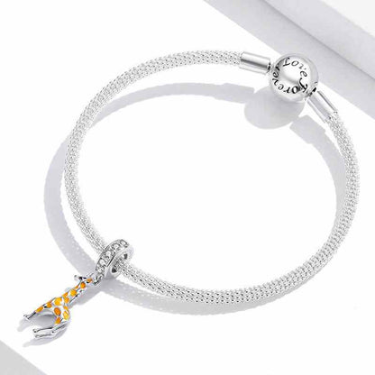 Jorrio Cute Animal Spotted Giraffe Sterling Silver Charm