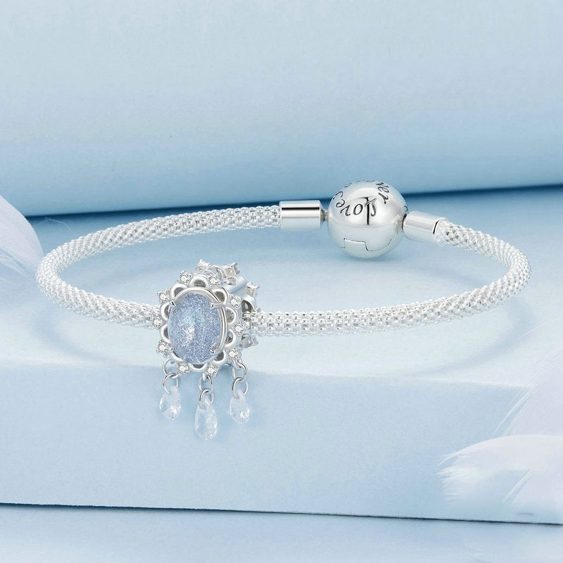 Jorrio Vintage Elegant Drop Shape Sterling Silver Charm