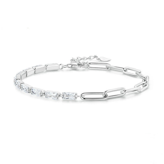 Jorrio Asymmetric Vintage Sterling Silver Bracelet