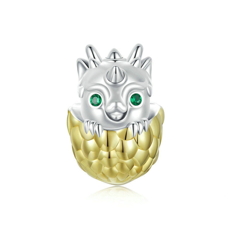 Jorrio New Year's Animal Dragon Egg Sterling Silver Charm