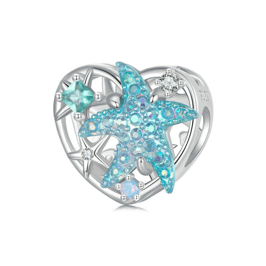 Jorrio Blue Fantasy Starfish Sterling Silver Charm