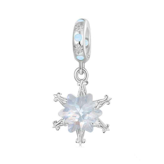 Jorrio handmade Christmas Ice Flower sterling silver charms