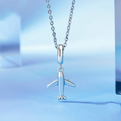 Jorrio Personalized Airplane Mini Sterling Silver Charm