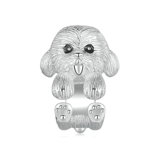 Jorrio Cute Teddy Puppy Dog Animal Sterling Silver Charm