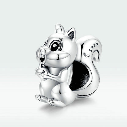 Jorrio Animal Cute Squirrel Sterling Silver Charm