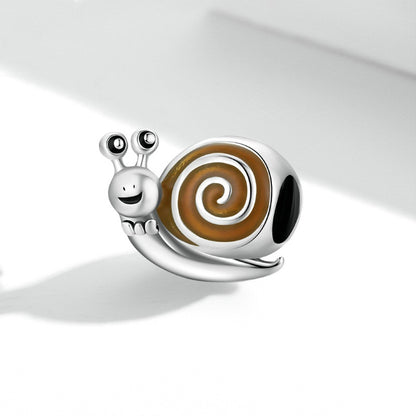 Jorrio Cute Animal Mr Snail Sterling Silver Charm