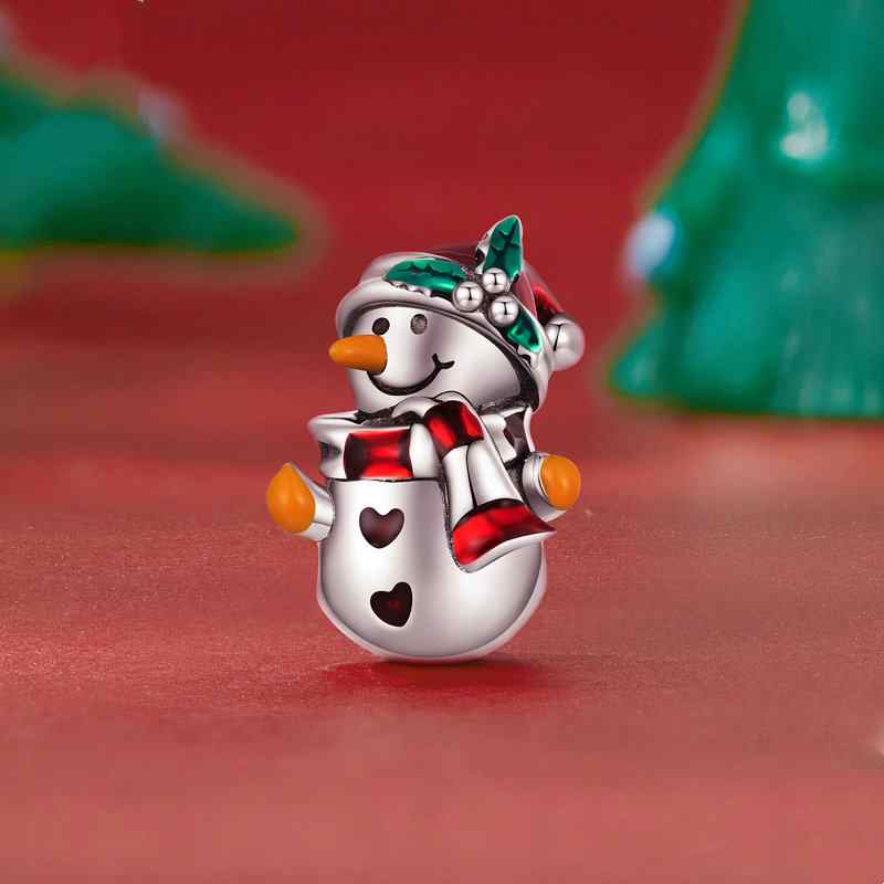 Jorrio handmade Christmas Snowman sterling silver charms