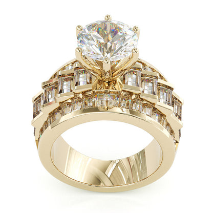 Jorrio vintage round cut diamond sterling silver engagement ring wedding ring